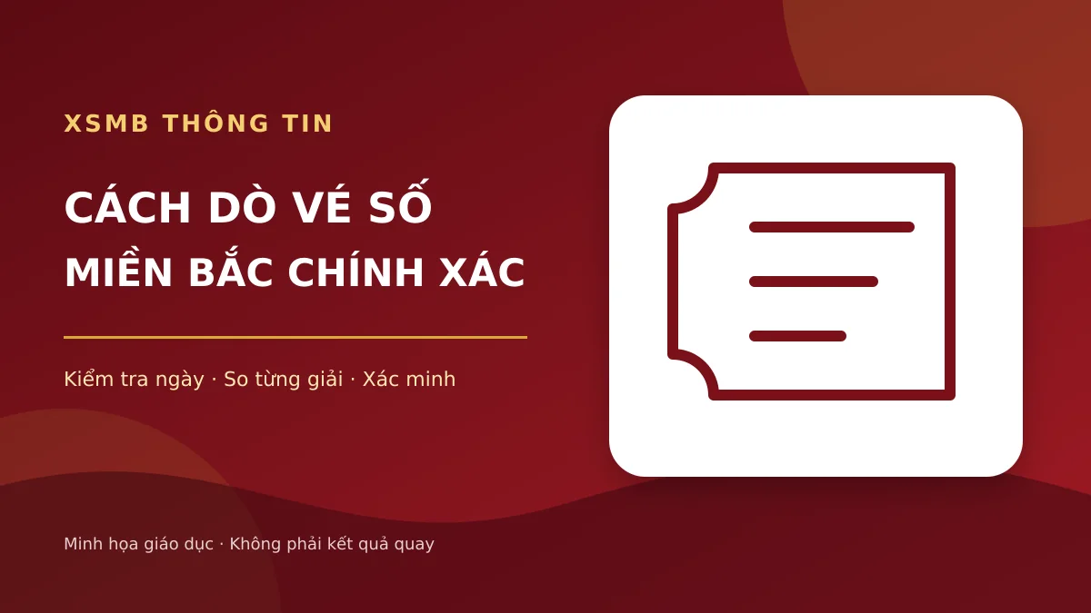 Các bước kiểm tra ngày quay, ký hiệu và dãy số trên vé Xổ Số Miền Bắc
