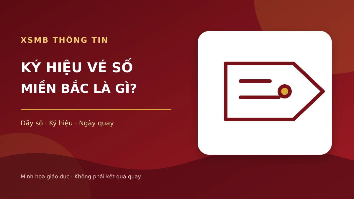 Minh họa các vùng số dự thưởng, ký hiệu và ngày quay trên vé miền Bắc