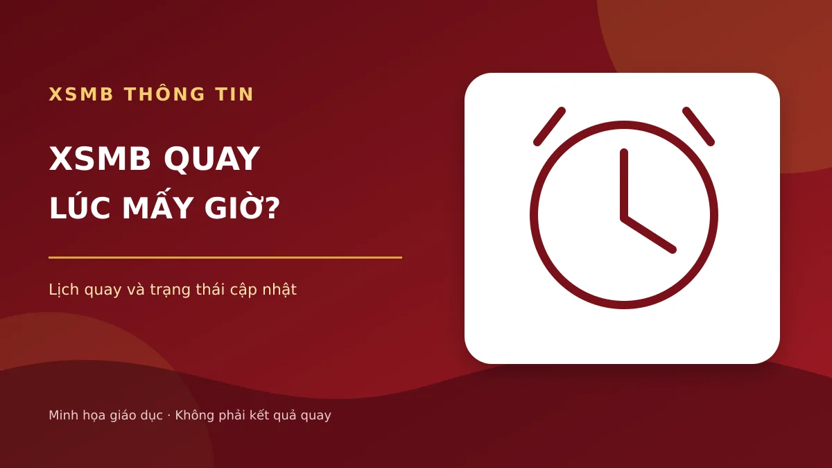 Đồng hồ và lịch minh họa giờ quay Xổ Số Miền Bắc